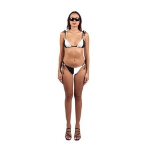 Black and White Women's Bikini sequins Set